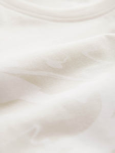 เสื้อยืดผ้าฝ้าย100% คุณภาพสูงสำหรับผู้ชายเสื้อโอเวอร์ไซส์แขนสั้นห้าส่วนลำลองโลโก้เรียบๆไหล่ตก280-300แกรมผ้าเนื้อละเอียด - Product Image 4