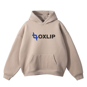 Sweat-shirt unisexe surdimensionné personnalisé pour l'hiver, broderie du logo sur le devant, 100% coton molletonné, 330 grammes, séchage rapide, respirant, lourd - Product Image 2
