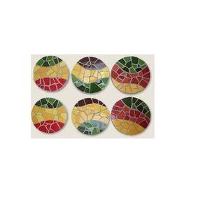 Posavasos de piedra de mosaico moderno, taza, posavasos redondos con logotipo personalizado para bebidas y manteles, almohadillas, posavasos de mosaico - Product Image 3