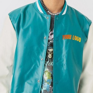 Chaquetas universitarias de satén bordadas personalizadas, chaquetas de béisbol Letterman personalizadas - Product Image 5