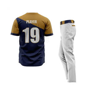 Uniforme de baseball en polyester de bonne qualité, vêtements de sport, vente en gros - Product Image 2