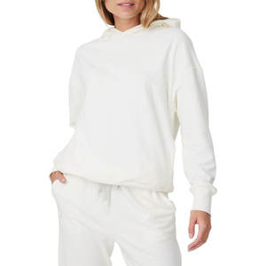 Sweat à capuche pour femme teint en plaine et à séchage rapide/Sweat à capuche pull-over pour femme dernier modèle au prix le plus bas - Product Image 1