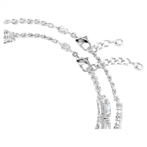 <b>Statement</b> Layered Silver <b>Necklace</b> with Clear Lab Grown Stones Mixed Cut Bridal Jewelry OEM ODM Wholesale Manufacturer Export - Product Image 1