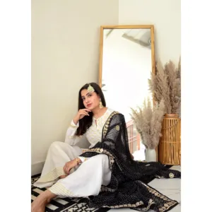 Ensemble de costume formel blanc soleil avec décoration boutonnée, blazer et pantalon ajustés, tenue élégante pour le bureau - Product Image 3