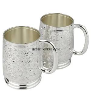 Stainless Steel Moscow Mule Mug With Handgrip Handle Hot Selling <b>Metal</b> Shiny Polished Coffee Mug Tabletop Drinkware Products - Product Image 5