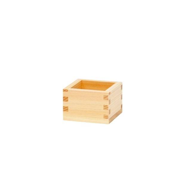 64002-34 Hinoki Wood Square cup 5 shakus