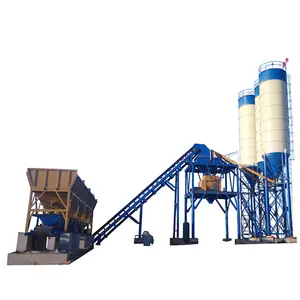 fully automatic construction machine precast HZS60 wet concrete batching mixing plant