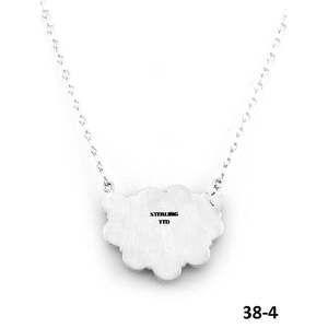 Collier artisanal Southwest en argent sterling et turquoise avec motif floral - Product Image 4