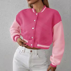 Veste d'hiver confortable pour femmes coupe-vent Letterman Design vêtements courts à prix raisonnable - Product Image 2