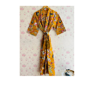 Kimono de algodón, bata larga estampada, ropa Unisex, regalo para él, bata, ropa de playa para mujer - Product Image 2