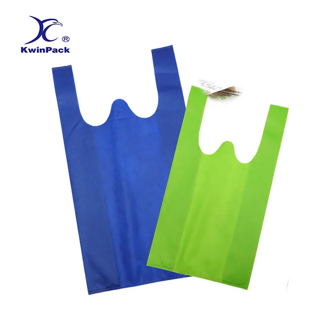 Customized reusable tote shopping bag recycled eco vest t shirt non woven bag with logo Eco Non-woven Bag