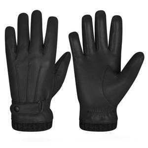 Gants en peau de mouton personnalisés de haute qualité en cuir véritable, confortables et chauds, coupe-vent, pour les fêtes quotidiennes et les sports cyclistes. - Product Image 3