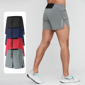 Short d'été pour hommes Short de sport décontracté couleur unie taille élastique avec cordon de serrage avec pochesExpédition DDP - Product Image 5