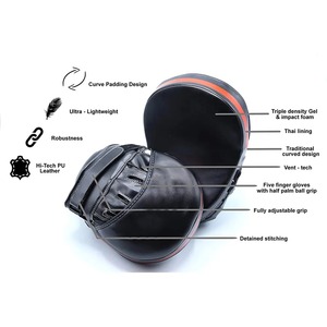 Gants de boxe en cuir Pu de haute qualité, poinçon à main, cible de boxe - Product Image 2