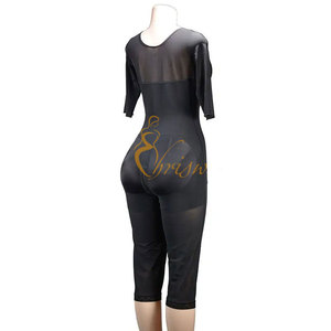 Moldeador de cuerpo completo sin costuras de <span class=keywords><strong>media</strong></span> manga larga con cremallera de tres filas personalizado levantador de glúteos moldeador de cuerpo de mujer de talla grande para mujer - Product Image 4