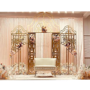 Buy Floral Stainless Steel <b>Backdrop</b> <b>Stand</b> Online Hotsale Wedding Gold Metal <b>Backdrop</b> <b>Stands</b> Wedding Decor Gold Metal <b>Backdrop</b> UK - Product Image 1