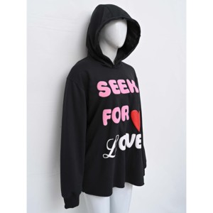 Sudadera con Capucha para Mujer, Diseño Oversize, 100% Algodón, Impresa, Transpirable, con Logotipo Personalizado, Ecológica, de Invierno, Calidad Premium, Venta al Por Mayor - Product Image 3