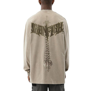 Serigrafía Venta caliente Ropa casual Plain Men Acid Wash Sudaderas Nuevo Último Diseño Profesional Sudaderas para Hombres - Product Image 5