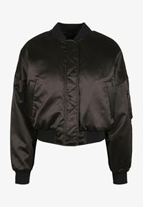 Nouveau Style de blouson aviateur noir uni à manches longues en satin personnalisé OEM - Product Image 4