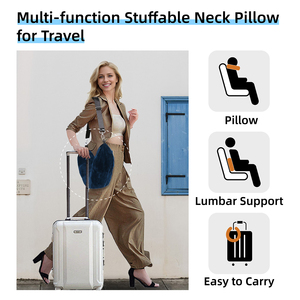 Stuffable <b>Pillow</b> for Travel with a Neck <b>Pillow</b> That Doubles As Extra Luggage, Pack Lighter, and Stay Comfortable No Latex - Product Image 6