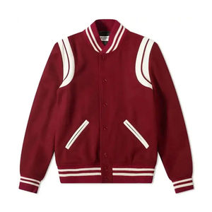 Meilleure vente Street Wear couleur unique Lettermen veste qualité supérieure tenue tendance Baseball broderie patchs veste - Product Image 1