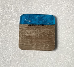 ชุดถาดรองชาไม้4ชิ้นทำจากเรซินและที่รองแก้วไม้สำหรับบ้านโรงแรมร้านอาหารสินค้ามาใหม่ - Product Image 5