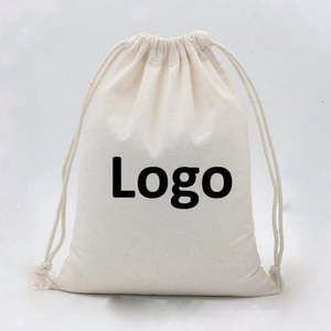 100% Cotton Canvas <b>Drawstring</b> <b>Pouches</b> Recyclable Favor Bags with Screen Printing for Wallet Clothing Craft Storage-Pack of 12 - Product Image 5