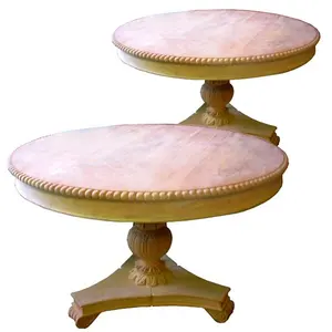 Table à manger ronde en acajou, Table de salon, de bureau, meubles non finis, sans peinture, assemblage facile, meubles de maison