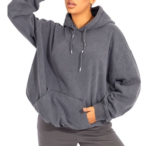 Design personnalisé femmes lavage à l'acide pull à capuche décontracté goutte épaule Streetwear hiver en gros Vintage Vintage lavage à l'acide 2026 - Product Image 1
