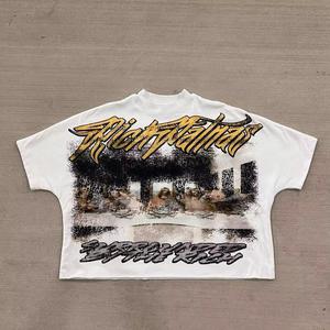 Camiseta cuadrada personalizada de alta calidad para hombre 2025, tela de punto hecha en fábrica, el mejor Material, camiseta formal de precio razonable Crop Boxy - Product Image 4