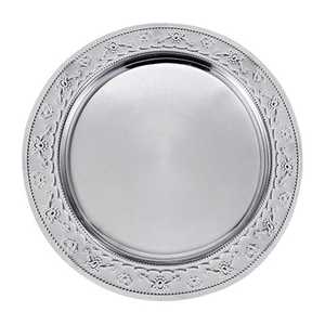 Silver Finish 304 Grade Metal Polished Round Shaped Minimalist <b>Plates</b> <b>Side</b> Border <b>Plates</b> Amazing Decorative Metal Charger <b>Plates</b> - Product Image 5