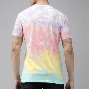 เสื้อยืดผู้ชายลายมัดย้อมใส่สบาย-เป็นมิตรกับสิ่งแวดล้อม แห้งเร็ว ระบายอากาศได้ดี ผลิตจากโพลีเอสเตอร์/คอตตอน เหมาะสำหรับใส่ลำลองสไตล์สตรีท - Product Image 3