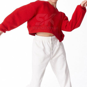 Sudadera Corta Lisa para Mujer, Hecha a Medida, Precio al por Mayor, Último Estilo, Ropa Casual - Product Image 3