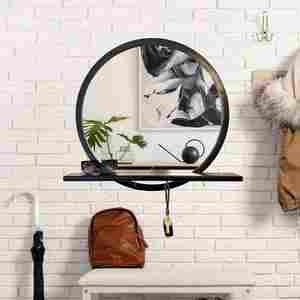 Hot Selling With Reasonable Price Handicrafts Wall <b>Mirror</b> Decoration Living Room Indoor Round <b>Wooden</b> Frame With High Quality - Product Image 6