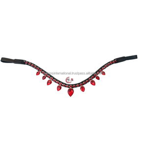 Bandeau à sourcils incurvé de l'Ouest conçu par des experts équestres en gros pour les sports d'équitation logo personnalisé activités de plein air - Product Image 1