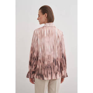 Blusa de Satén y Chifón para Mujer, Cuello Asimétrico, Primavera-Otoño, Oficina, Talla 4XL - Product Image 6
