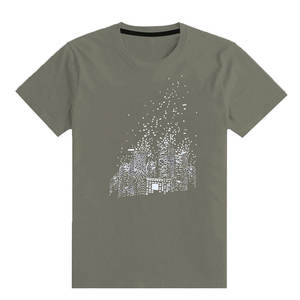 T-shirts en tricot pour hommes en vente chaude, toutes tailles, tendance, décontractés, manches courtes, coupe régulière, respirants, séchage rapide, 100% coton, personnalisés - Product Image 1