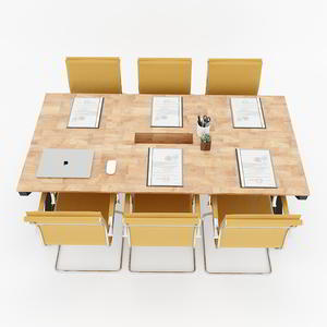 Contemporary Minimalist Oval <b>Office</b> Conference <b>Table</b> by XConcept HBXC011 - Product Image 3