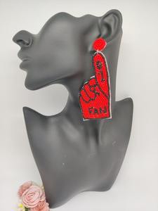 Boucles d'oreilles brodées à la main avec des perles, mignonnes, élégantes, tendance, luxueuses, à la mode, nouveau design par glowin fashion - Product Image 4