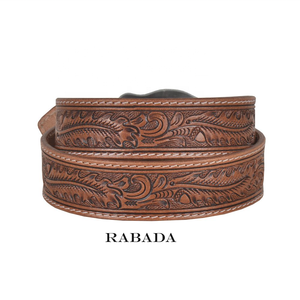 New Arrival Stylish Genuine Leather Belts Western Brown Tooled Leather Belts Real Handmade Tooled Leather <b>Women</b> Waist Belts - Product Image 2