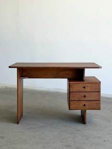 Modern <b>Solid</b> Teak Office <b>Desk</b> <b>Wooden</b> Writing Table with Drawers Home Office Furniture Indonesia Manufacturer - Product Image 2