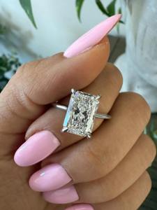Luxury Designer <b>Statement</b> <b>Ring</b> Radiant Cut Lab Grown Diamond for Women Wedding or Engagement Fine Jewelry Bridal Gift - Product Image 2