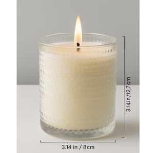 Meilleure bougie incrustée d'empreintes digitales en laiton avec couvercle en noyer et pot en verre crème texturé Capsule de cire d'identité personnalisée pour signature - Product Image 6