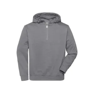 Sweat-shirt bio à demi-zip, vêtements de travail, merchandising promotionnel durable, sweat-shirt à capuche - Product Image 3