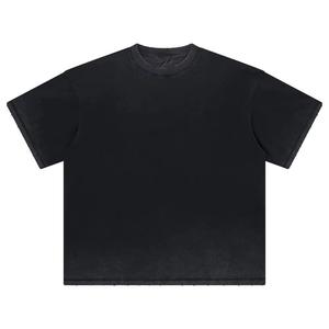 เสื้อยืดโอเวอร์ไซส์แบบฟอกสี 100% ผ้าฝ้าย วินเทจ ลุคสตรีทแวร์ คอกลม แขนสั้น สำหรับผู้ชาย เสื้อฟอกสี - Product Image 4