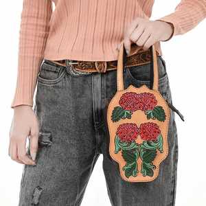 Western Tooled Leather Sling Bag fabricante de alta calidad de cuero genuino Messenger Bag - Product Image 2