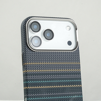 Coque de téléphone magnétique intégrée ultra-fine en fibre de carbone rayée classique et très vendue pour iPhone 17 Pro 16 Plus 15 14