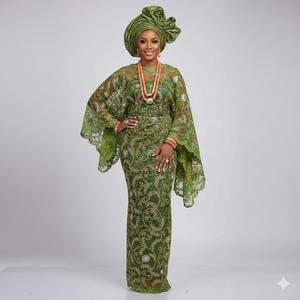 Robe de cérémonie en améthyste royale, dernière création, dentelle artisanale, tissu noir, glamour majestueux, travail de pierres précieuses, motif floral, luxe - Product Image 6