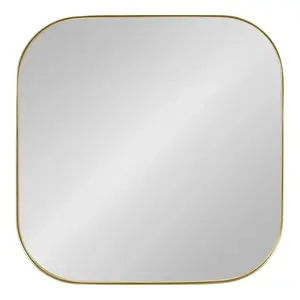 กระจกสี่เหลี่ยมสีทองตกแต่งผนังด้วยกรอบโลหะแนววินเทจสำหรับห้องน้ำห้องนั่งเล่น - Product Image 2