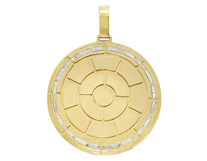 Colgante de Plata de Ley S925 con Diamante Moissanita Redondo y Corte Baguette, Estilo Hip Hop, para Hombre y Mujer, Ideas de Regalo - Product Image 3